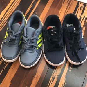 Two size 11 boys sneakers adidas and DC